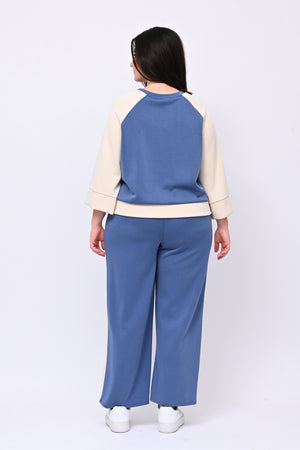 Tuta scuba bicolor - Jeans