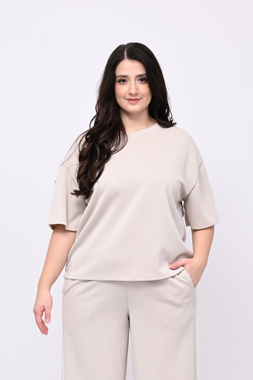 Tuta banda sport - Beige