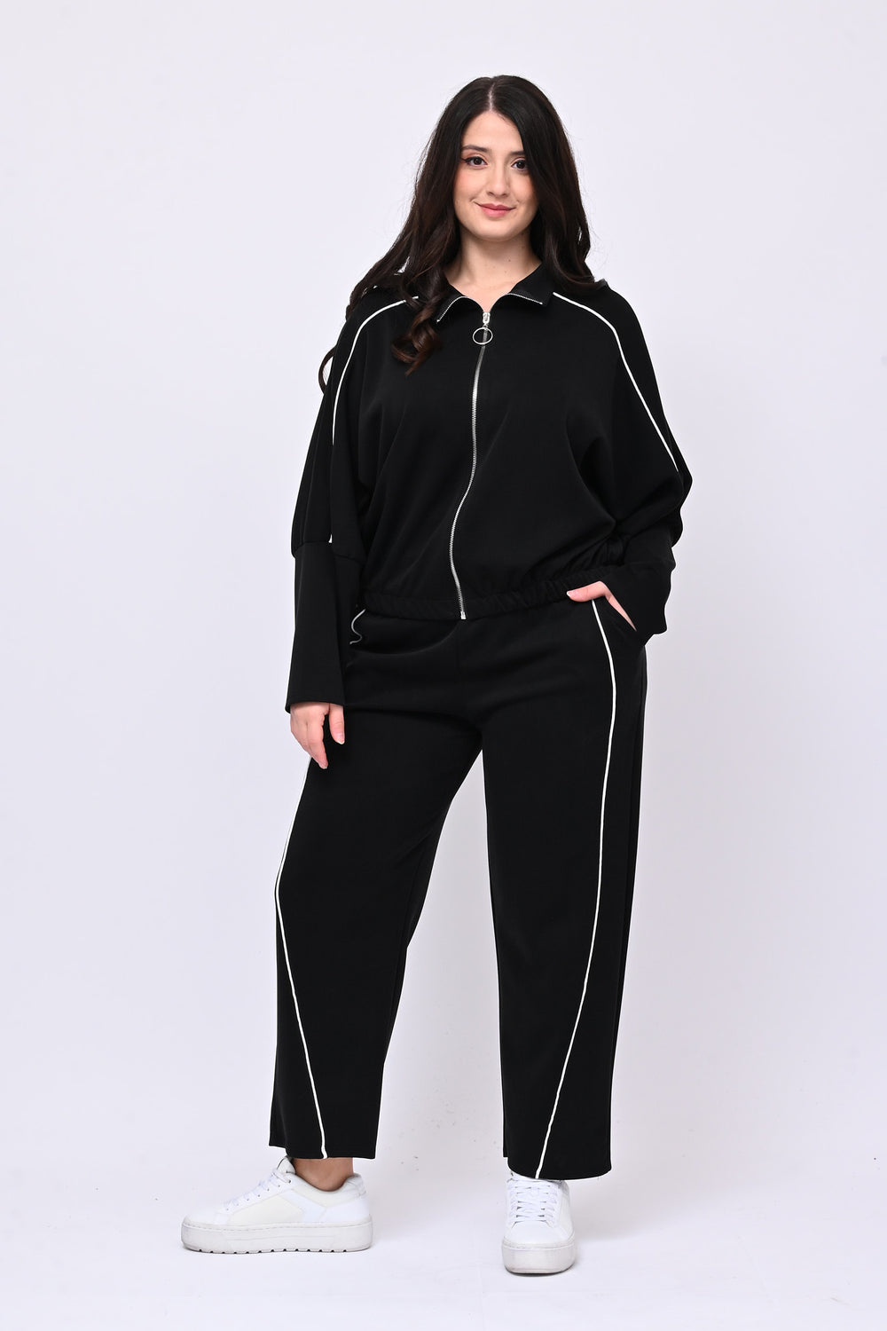 Tuta neoprene righina - Nero