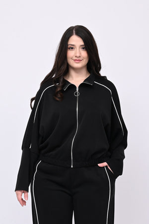 Tuta neoprene righina - Nero