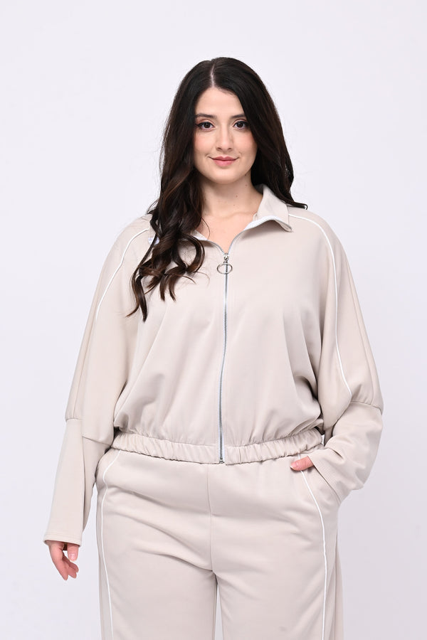 Tuta neoprene righina - Beige
