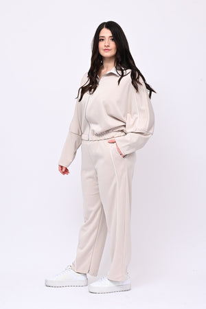 Tuta neoprene righina - Beige