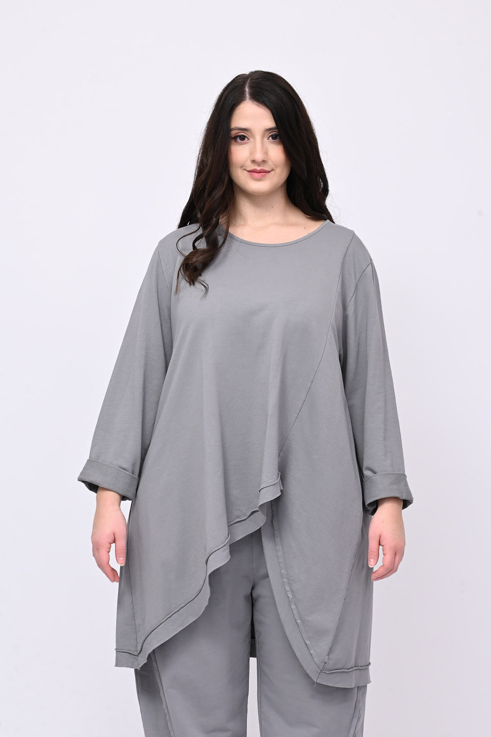 Completo felpa cuciture - Grigio