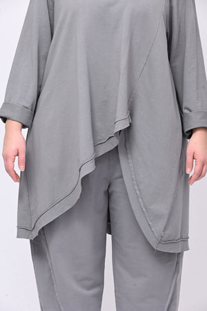 Completo felpa cuciture - Grigio