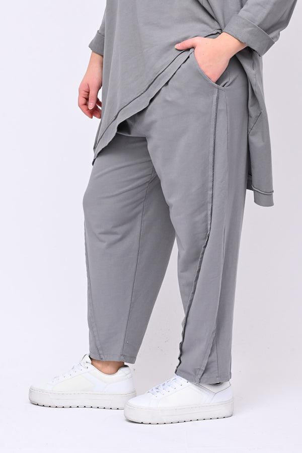 Completo felpa cuciture - Grigio