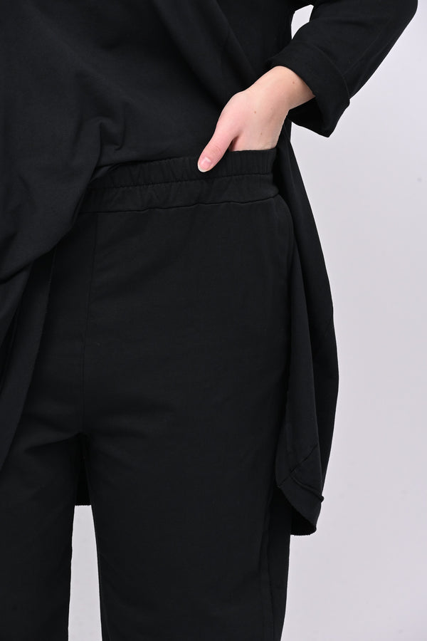 Completo felpa cuciture - Nero