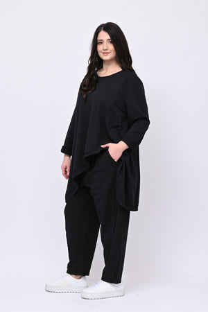 Completo felpa cuciture - Nero