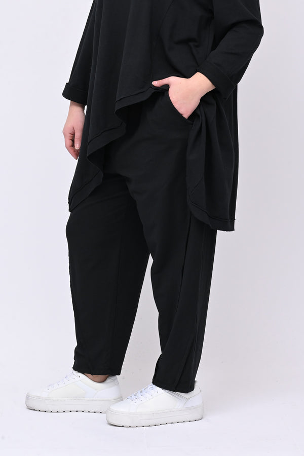 Completo felpa cuciture - Nero