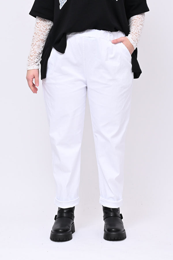 Pantalone bengalina over - Bianco