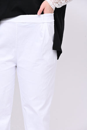 Pantalone bengalina over - Bianco