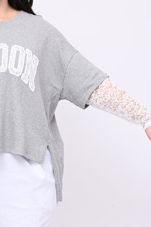 Felpa pizzo London - Grigio