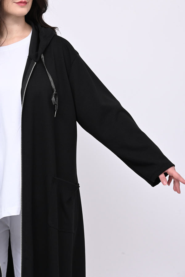Maxi spolverino scuba - Nero
