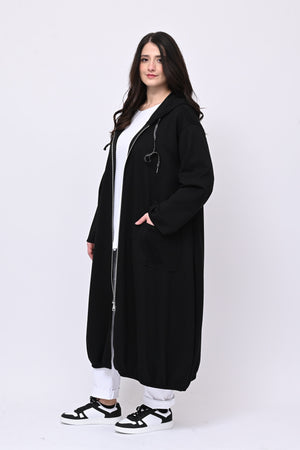 Maxi spolverino scuba - Nero