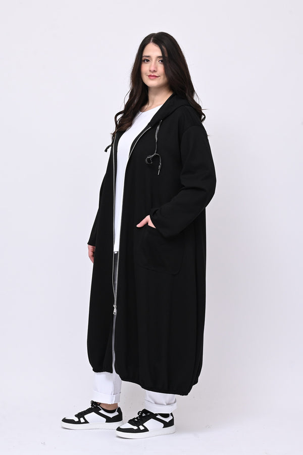 Maxi spolverino scuba - Nero