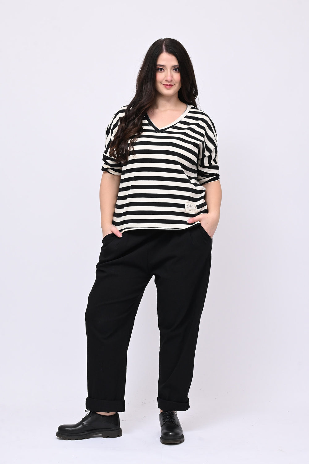 Pantalone bengalina over - Nero