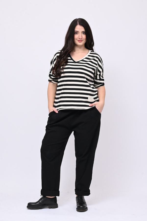 Pantalone bengalina over - Nero