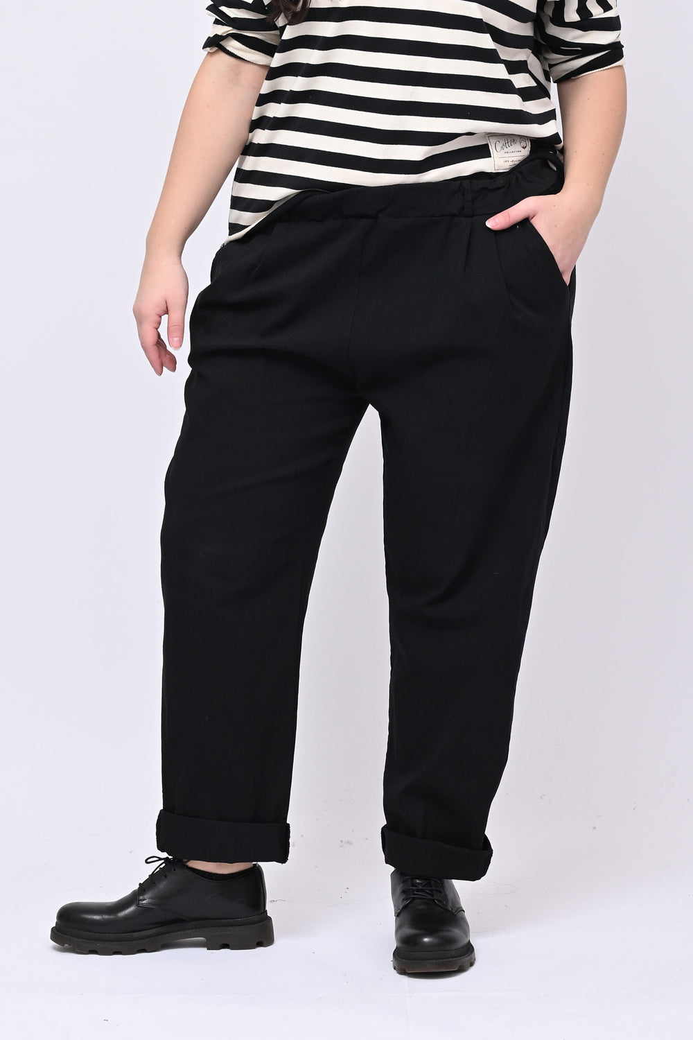Bengaline oversized trousers - Black