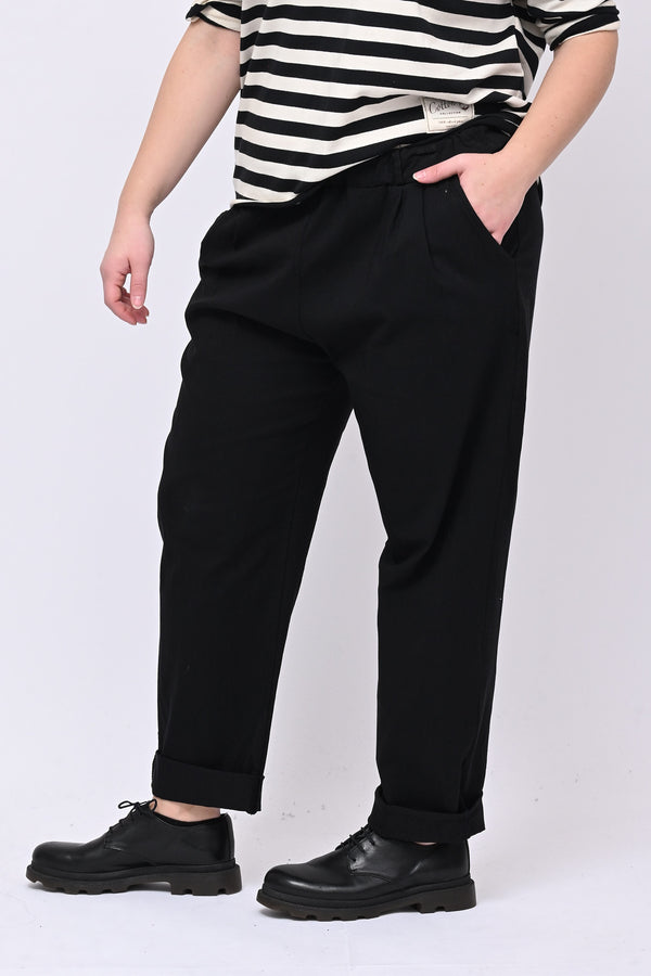 Pantalone bengalina over - Nero