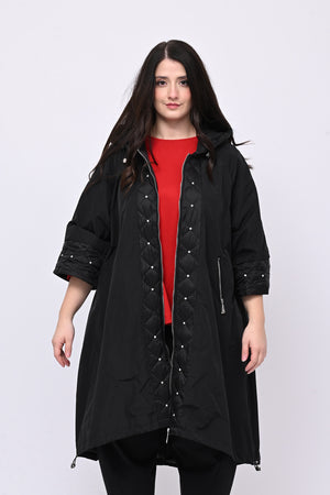 Incerata trapunta strass - Nero