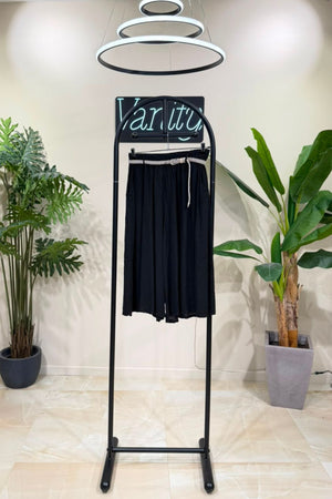 Gonna pantalone lino - Nero