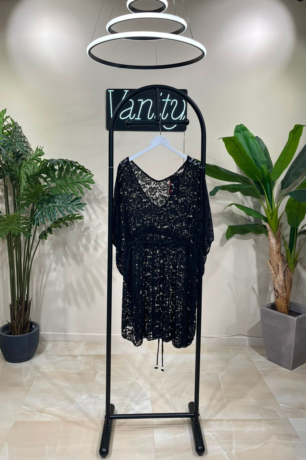 Maglia filo spacchi - Nero
