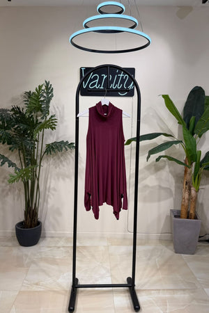 Maglia over buchi spalle - Vino