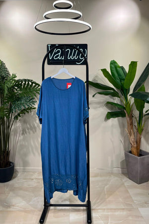 Abito lino paillettes - Jeans