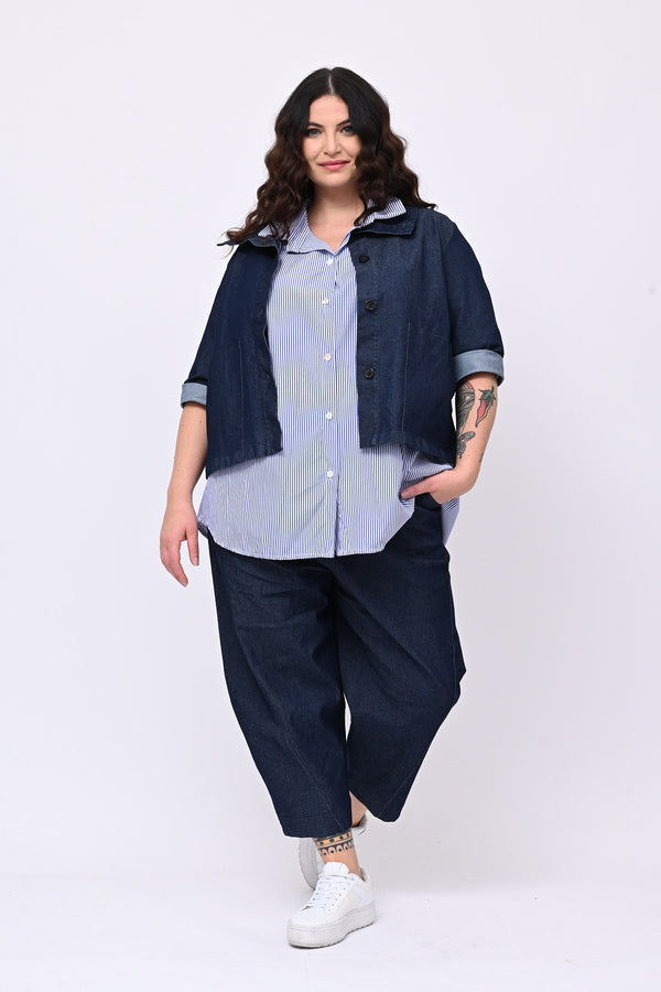 Completo jeans crop - Jeans scuro