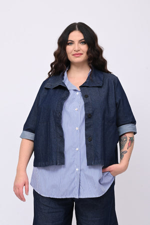 Completo jeans crop - Jeans scuro