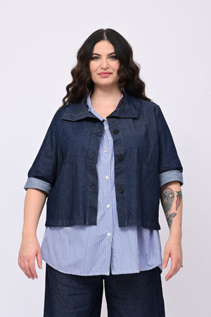 Completo jeans crop - Jeans scuro