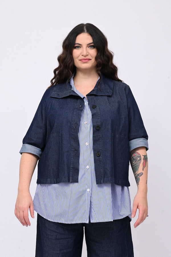 Completo jeans crop - Jeans scuro