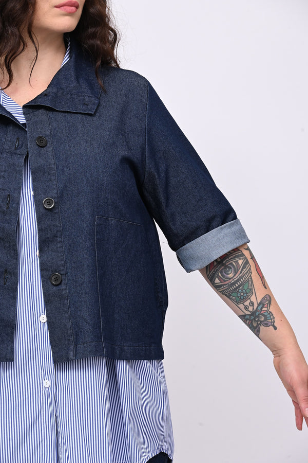 Completo jeans crop - Jeans scuro