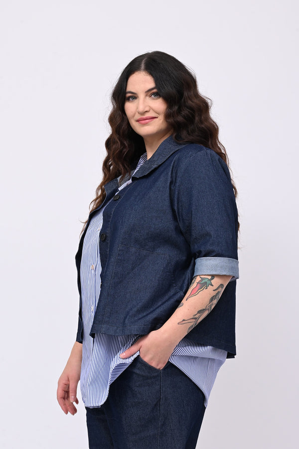 Completo jeans crop - Jeans scuro