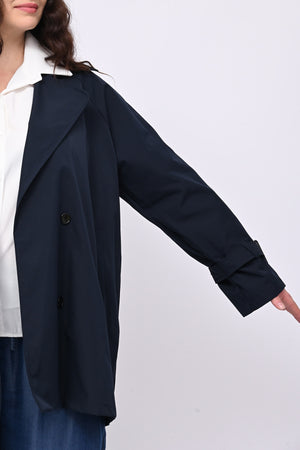 Trench doppiopetto 3/4 - Blu
