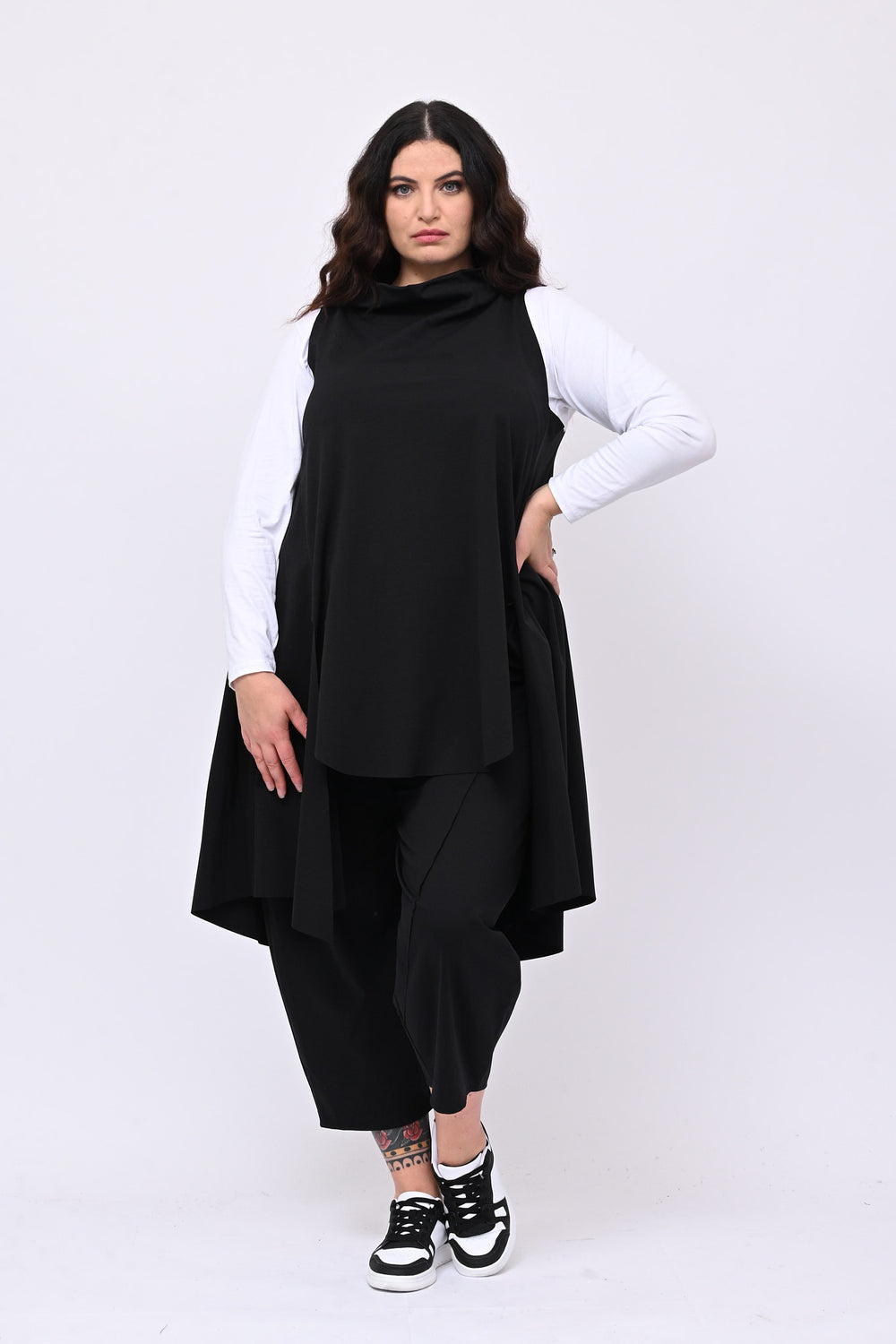 Maxitop scollo vulcano - Nero