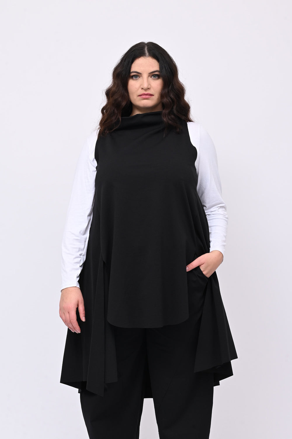 Maxitop scollo vulcano - Nero