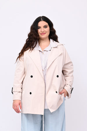 Trench doppiopetto 3/4 - Beige