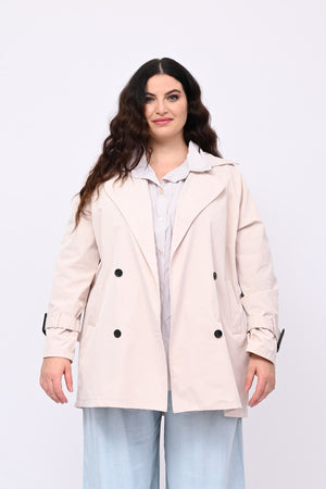 Trench doppiopetto 3/4 - Beige