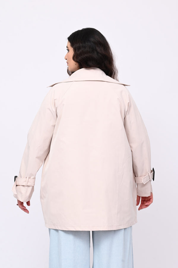 Trench doppiopetto 3/4 - Beige