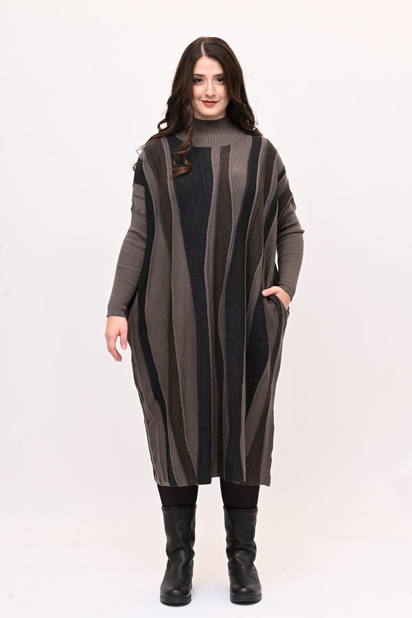 Abito misto lana onde - Fango