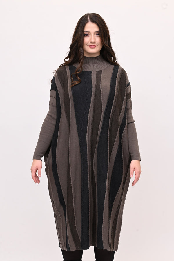 Abito misto lana onde - Fango