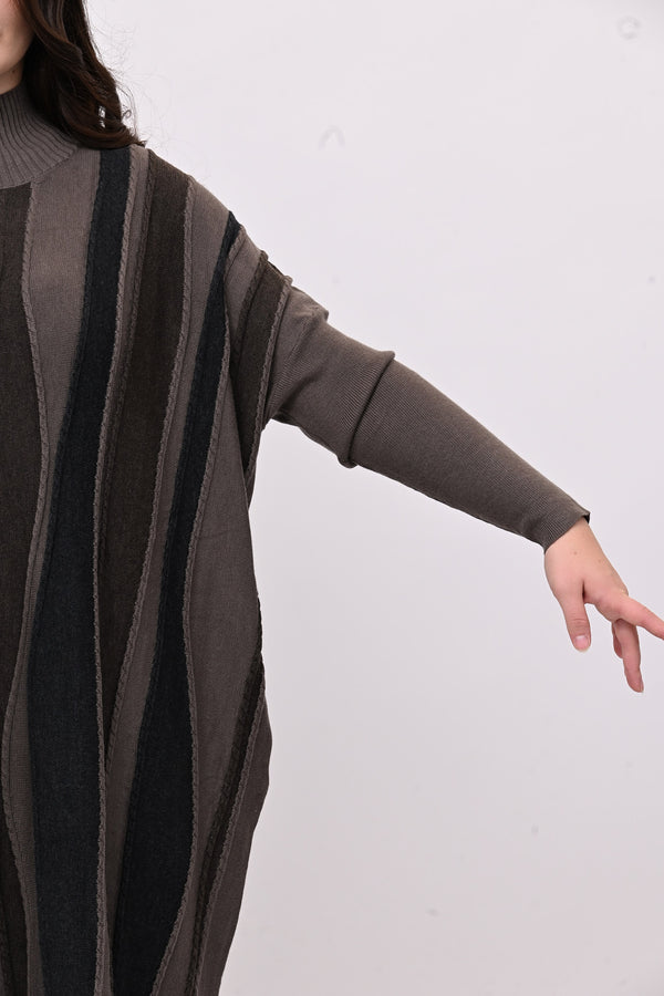 Abito misto lana onde - Fango