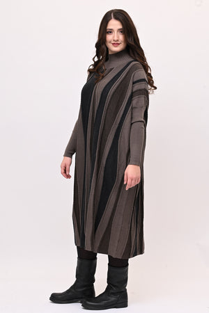 Abito misto lana onde - Fango