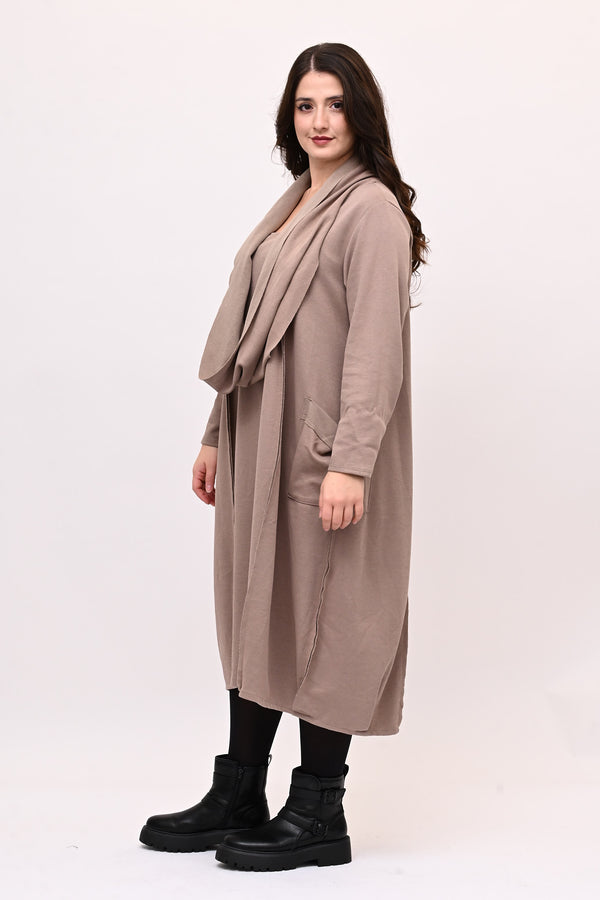 Abito doppio collo - Greige