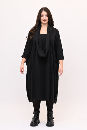 Abito doppio collo - Nero
