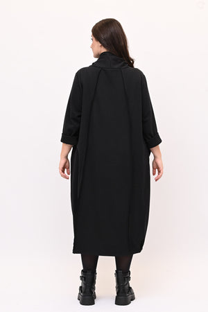 Abito doppio collo - Nero