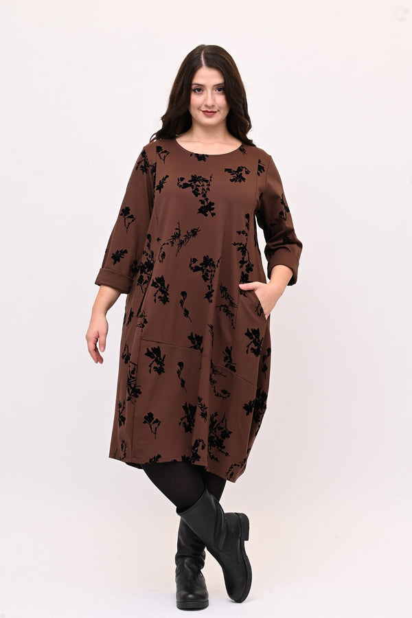 Abito ovetto floccato - Bruciato