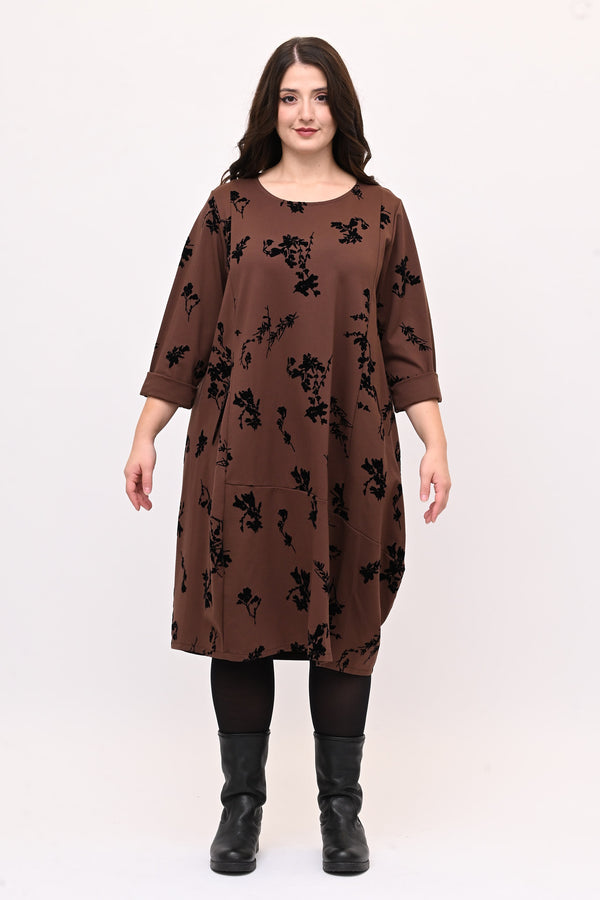 Abito ovetto floccato - Bruciato