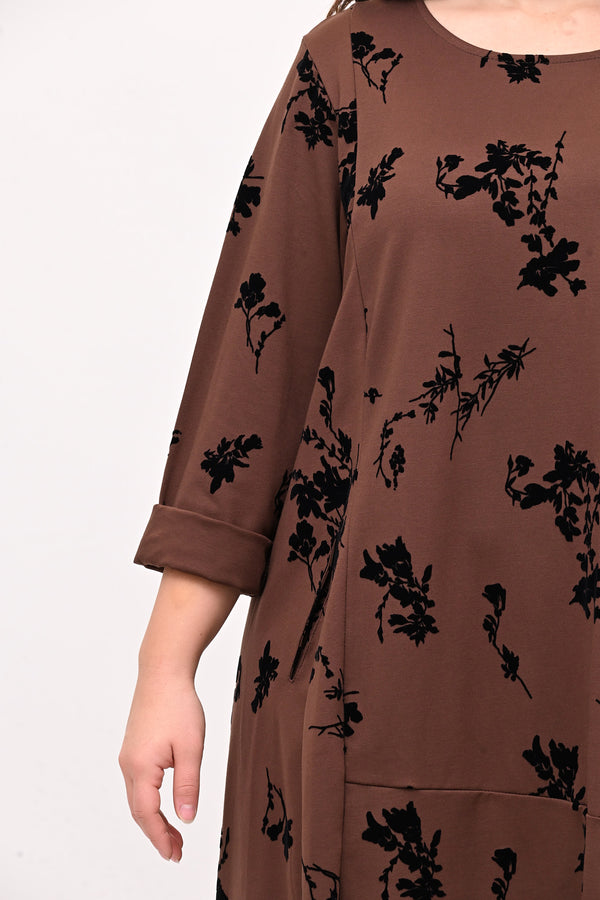 Abito ovetto floccato - Bruciato