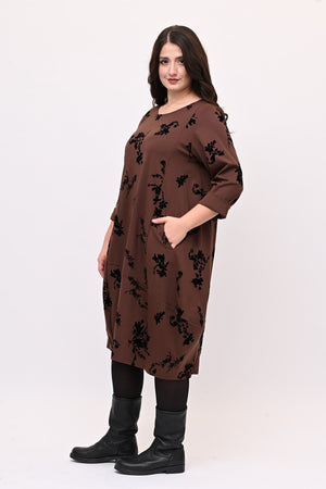 Abito ovetto floccato - Bruciato